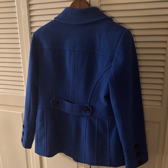 St. John's Bay Royal Blue Pea Coat Wool/Cashmere Blend - Picture 10 of 10